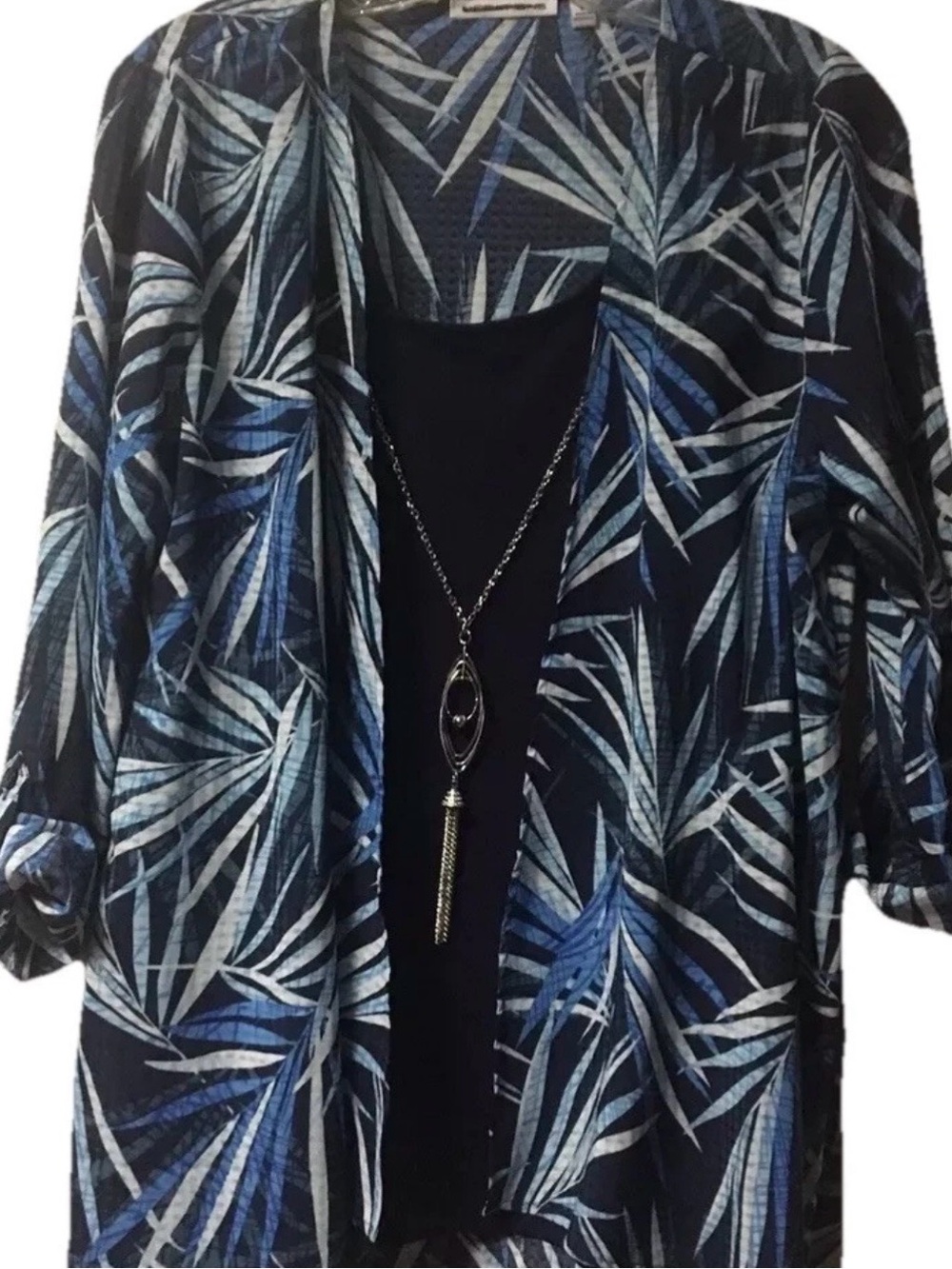 ** New ** Notations ~ Women’s ~ Top ~ Large ~ Blouse ~ One Piece ~ With Necklace